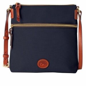 Navy & Red  Authentic Dooney & Bourke Nylon & Leather Crossbody Bag - LIKE NEW!!